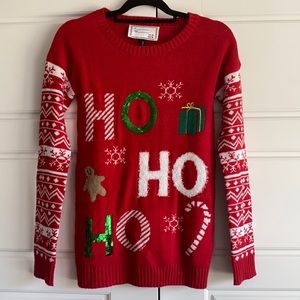 Derek Heart Ho Ho Ho holiday/Christmas sweater